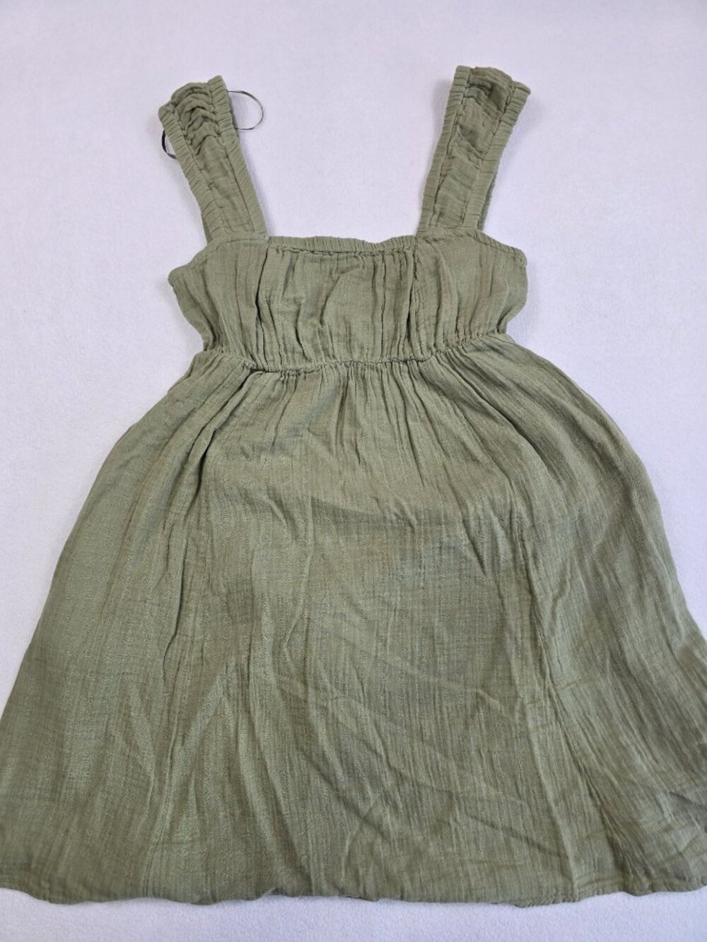 Old Navy XS Womens Sage Green Sundress 100% Cotton Peasant Baby Doll